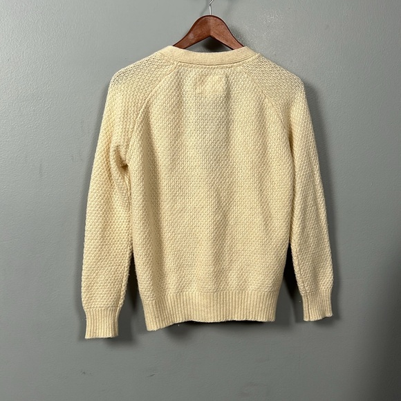 Vintage Forever 21 wool blend cream sweater cardigan size small - Picture 5 of 5